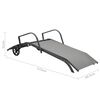 vidaXL Sun Lounger Steel and Textilene