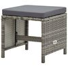 vidaXL 13 Piece Outdoor Dining Set with Cushions Poly Rattan Grey