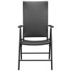 vidaXL Stackable Garden Chairs 2 pcs Poly Rattan Black