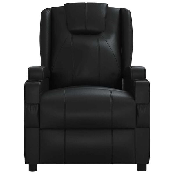 vidaXL Massage Chair Black Faux Leather