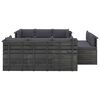 vidaXL 9 Piece Garden Pallet Lounge Set with Cushions Solid Pinewood