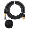 vidaXL Suction Hose with Brass Connectors Black 1.1" 7 m PVC