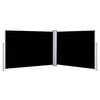 vidaXL Retractable Side Awning Black 100x1000 cm