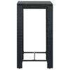vidaXL Garden Bar Table Black 60.5x60.5x110.5 cm Poly Rattan