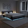 vidaXL Bed Frame with LED without Mattress Black 180x200 cm Super King