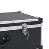 vidaXL CD Case for 80 CDs Aluminium ABS Black