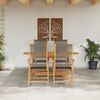 vidaXL Garden Dining Set Folding 5 pcs Grey Solid Acacia Wood