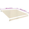 vidaXL Awning Top Sunshade Canvas Cream 4 x 3 m