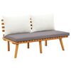 vidaXL 3 Piece Garden Lounge Set with Cushions Solid Wood Acacia