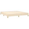 vidaXL Bed Frame without Mattress Cream 180x200 cm Super King Fabric