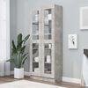 vidaXL Vitrine Cabinet Concrete Grey 82.5x30.5x185.5 cm Engineered Wood