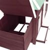 vidaXL Chicken Coop with Nest Box Mocha 190x72x102 cm Solid Firwood