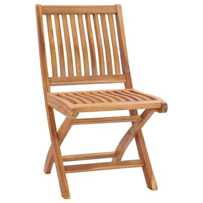 vidaXL Folding Garden Chairs with Cushions 6 pcs Solid Teak Wood