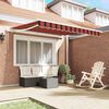 vidaXL Retractable Awning Striped Orange and Brown 350 x 250 cm Fabric