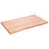 vidaXL Bathroom Countertop Light Brown 100x60x(2-4) cm Solid Wood
