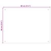vidaXL Kitchen Backsplash Transparent 80 x 60 cm Tempered Glass