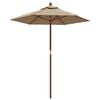 vidaXL Garden Parasol with Wooden Pole Taupe 196x231 cm