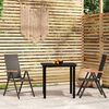 vidaXL 3 Piece Garden Dining Set Black