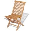 vidaXL Folding Garden Chairs 4 pcs Solid Teak Wood