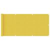 vidaXL Balcony Screen Yellow 75x300 cm HDPE