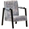 vidaXL Sofa Chair 60x80x87 cm Grey Real Goat Leather