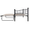 vidaXL Bed Frame without Mattress Black Steel 180x200/90x200 cm