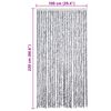 vidaXL Insect Curtain White and Grey 100x220 cm Chenille