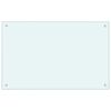 vidaXL Kitchen Backsplash Milk 80 x 50 cm Tempered Glass