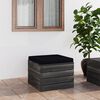 vidaXL Garden Pallet Ottoman with Cushion Pinewood