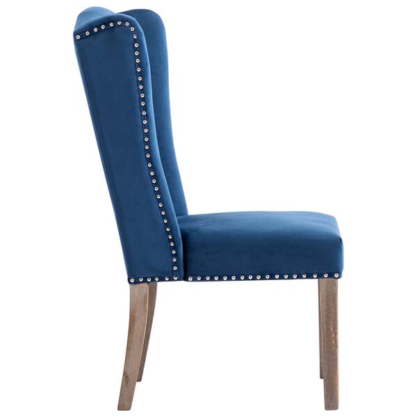 vidaXL Dining Chair Blue Velvet