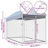 vidaXL Outdoor Dog Kennel with Roof 200x100x125 cm