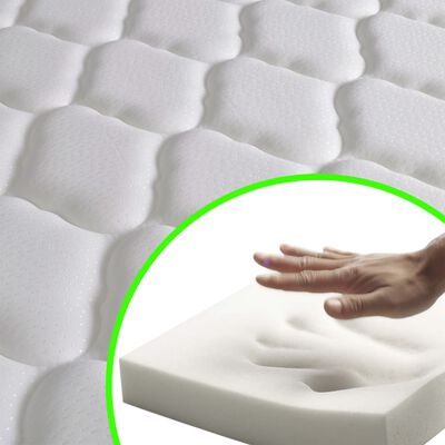 vidaXL Bed with Memory Foam Mattress Faux Leather 180x200 cm Super King