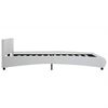 vidaXL Bed Frame with LED without Mattress White 160x200 cm