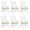 vidaXL Chair Cushions 6 pcs Cream White 50x50x7 cm Oxford Fabric