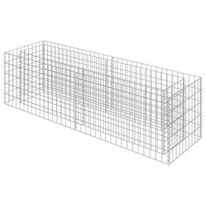 vidaXL Gabion Raised Bed Galvanised Steel 180x50x50 cm