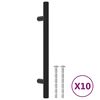 vidaXL Cabinet Handles 10 pcs Black 128 mm Stainless Steel
