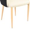 vidaXL Dining Chairs 2 pcs Black and Cream Fabric