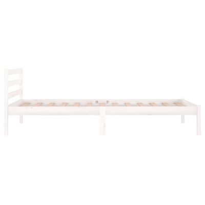 vidaXL Bed Frame without Mattress Solid Wood Pine 90x200 cm White