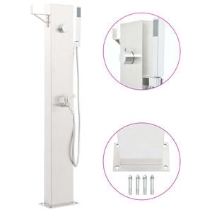 vidaXL Garden Shower Faucet 110 cm Stainless Steel