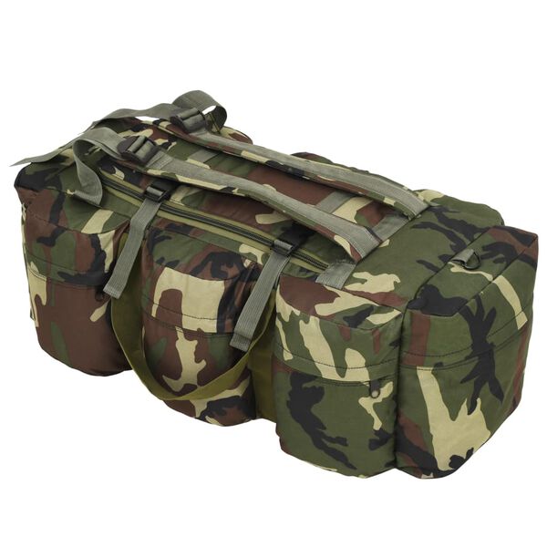 vidaXL 3-in-1 Army-Style Duffel Bag 45 L Camouflage
