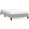 vidaXL Bed Frame without Mattress Light Grey 92x187 cm Single Fabric
