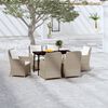 vidaXL 7 Piece Garden Dining Set Brown