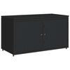 vidaXL Garden Storage Cabinet Black 110x55x60.5 cm Poly Rattan