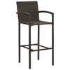 vidaXL Bar Stools 4 pcs Brown Poly Rattan