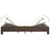 vidaXL 2-Person Sunbed with Cushion Brown Poly Rattan
