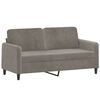 vidaXL 3 Piece Sofa Set with Throw Pillows&Cushions Light Grey Velvet