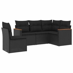 vidaXL Garden Sofa Set | Black