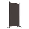 vidaXL 4-Panel Room Divider Brown 346x180 cm Fabric