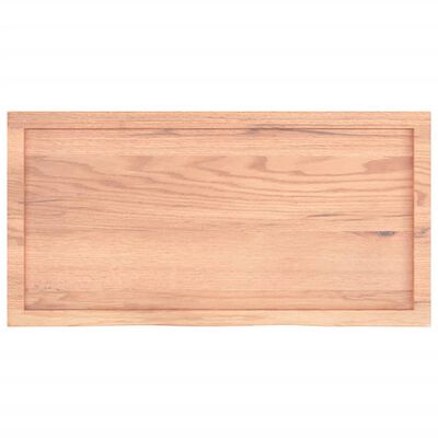 vidaXL Bathroom Countertop Light Brown 100x50x(2-4)cm Treated Solid Wood
