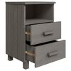vidaXL Bedside Cabinet HAMAR Light Grey 40x35x62 cm Solid Wood Pine